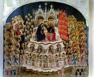 La coronación de la Virgen en el Paraíso, 1438